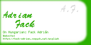 adrian fack business card